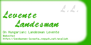 levente landesman business card
